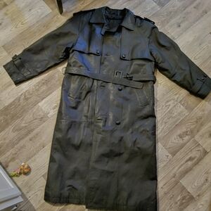 Men's leather stetson overcoat.